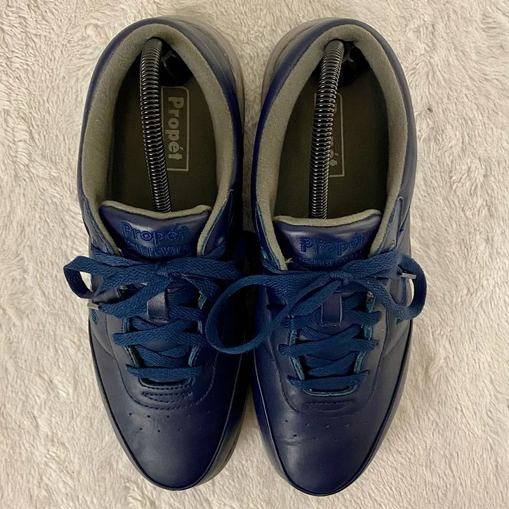 Propet Washable Walker Navy Blue Leather Sneakers Women’s Size 10 M(B)